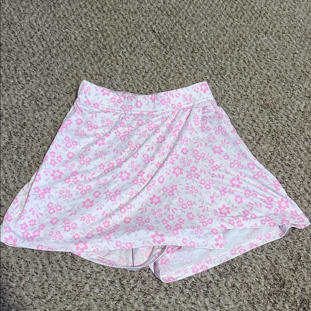 Floral Pink and White Skort